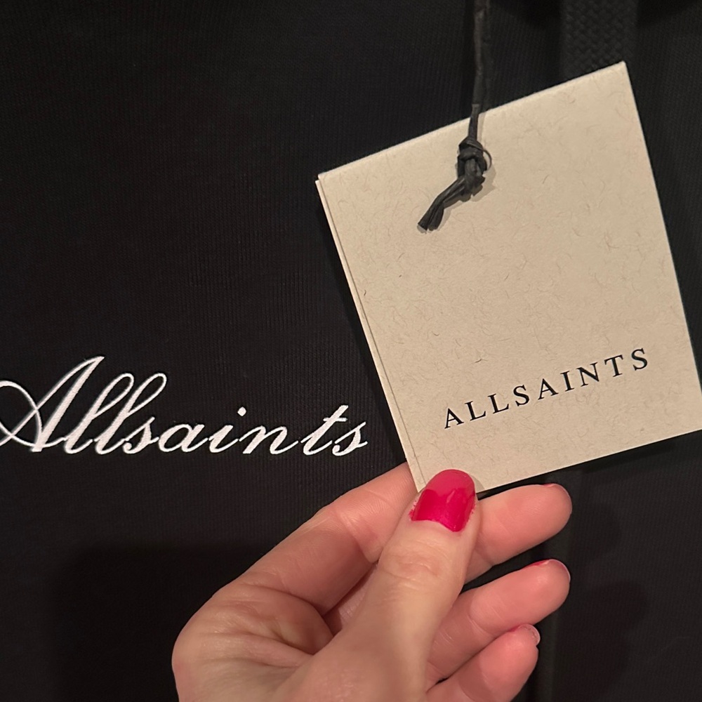 All Saints "Vita Etie" Black Hoodie - Picture 7 of 9